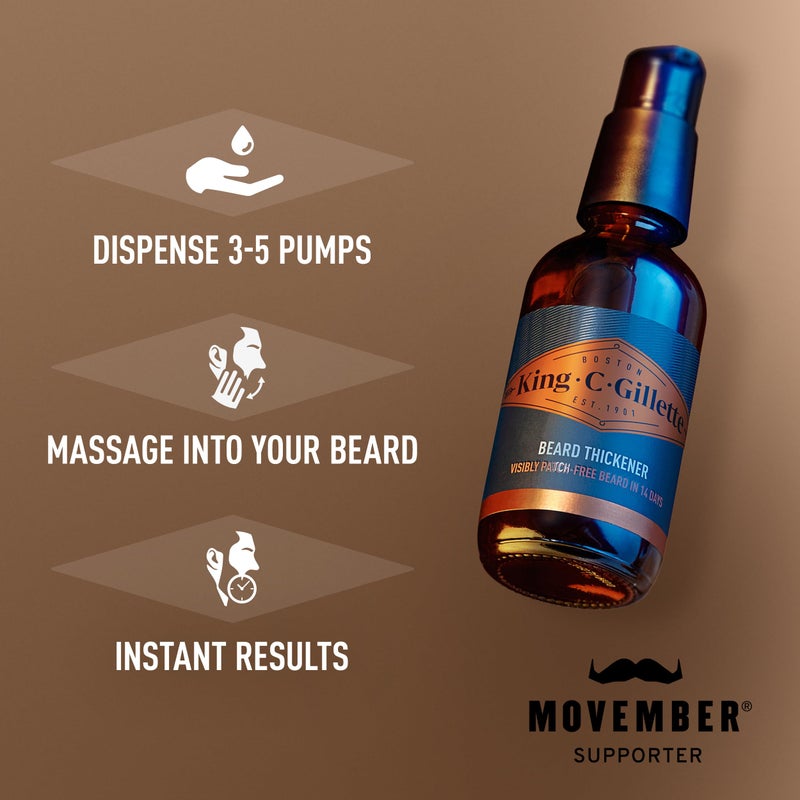 King C. Gillette Beard Thickener formulated with Vitamin B complex and Caffeine, 1.7oz - Image 5
